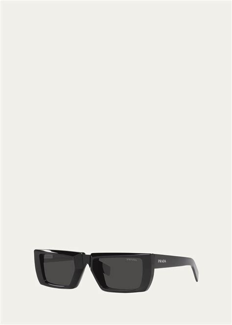 prada eyewear rectangular frame sunglasses|Prada rectangle acetate sunglasses.